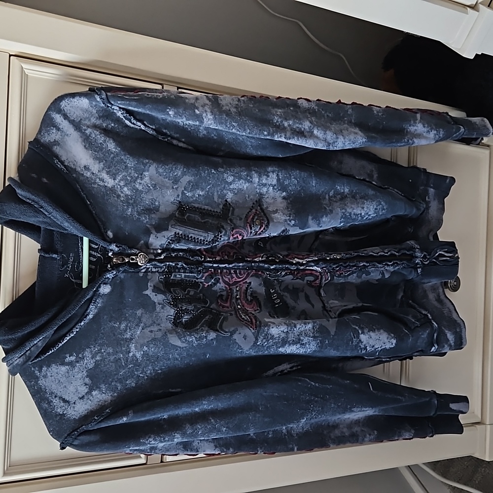 AFFLICTION-SINFUL hooded sweatshirt.